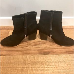 Heeled Black Booties | | Side Zipper | | Size 11 |